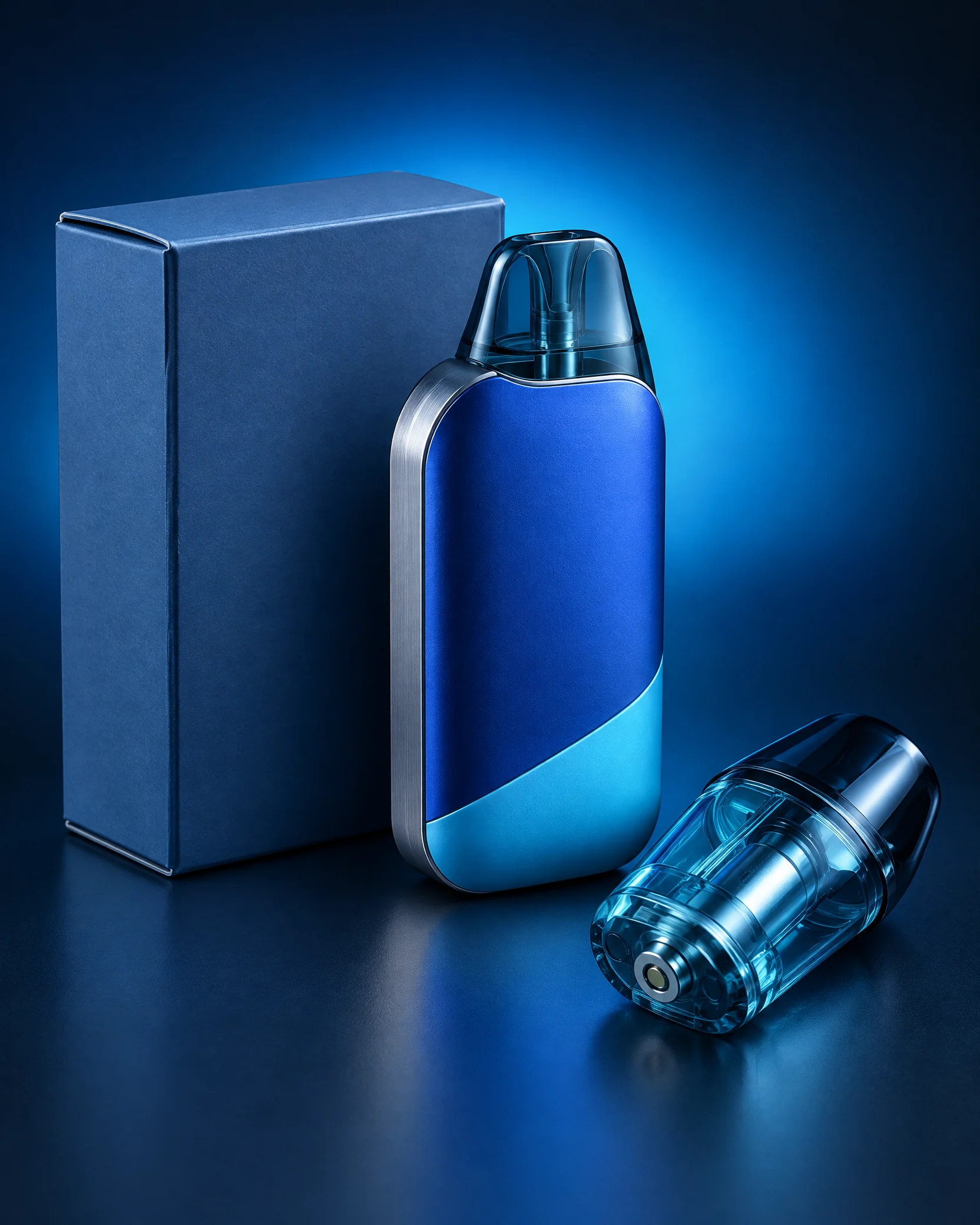 Dispositivo pod Vantix Lumen A1 in finitura blu cobalto